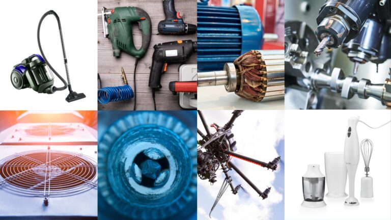 Inner and outer rotor brushless DC motors