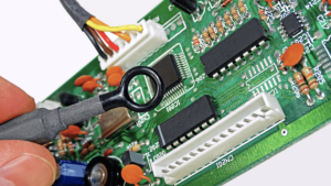 Near-field probe on a circuit board