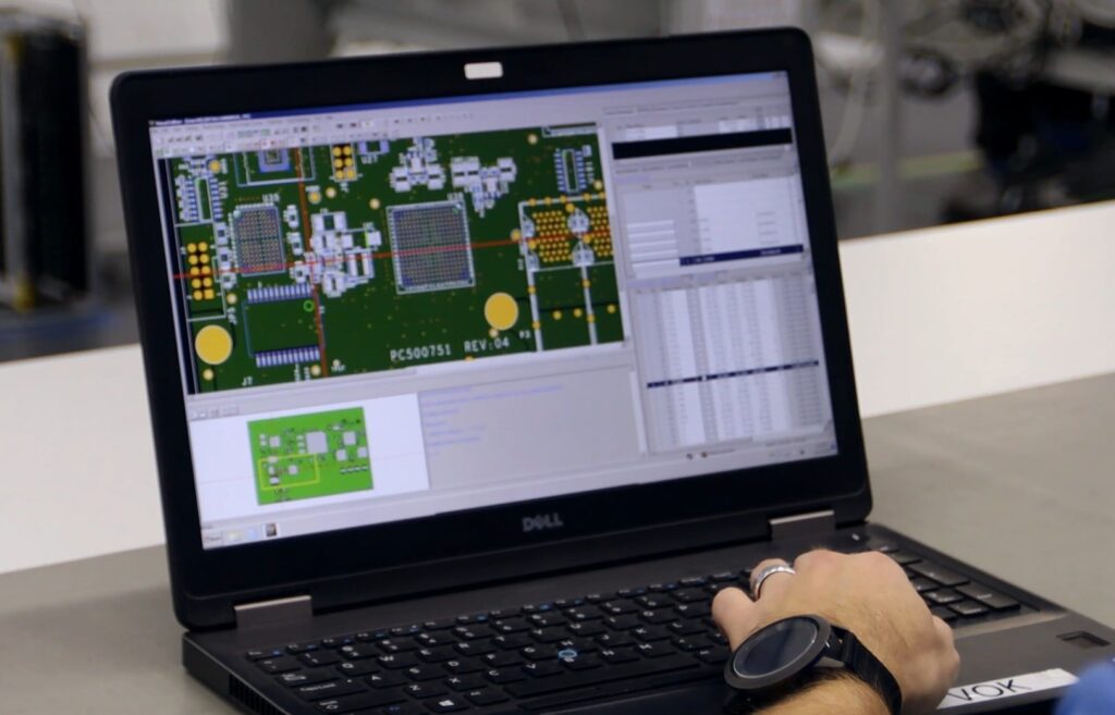 Pick-and-place machine mounting SMD components on a PCB