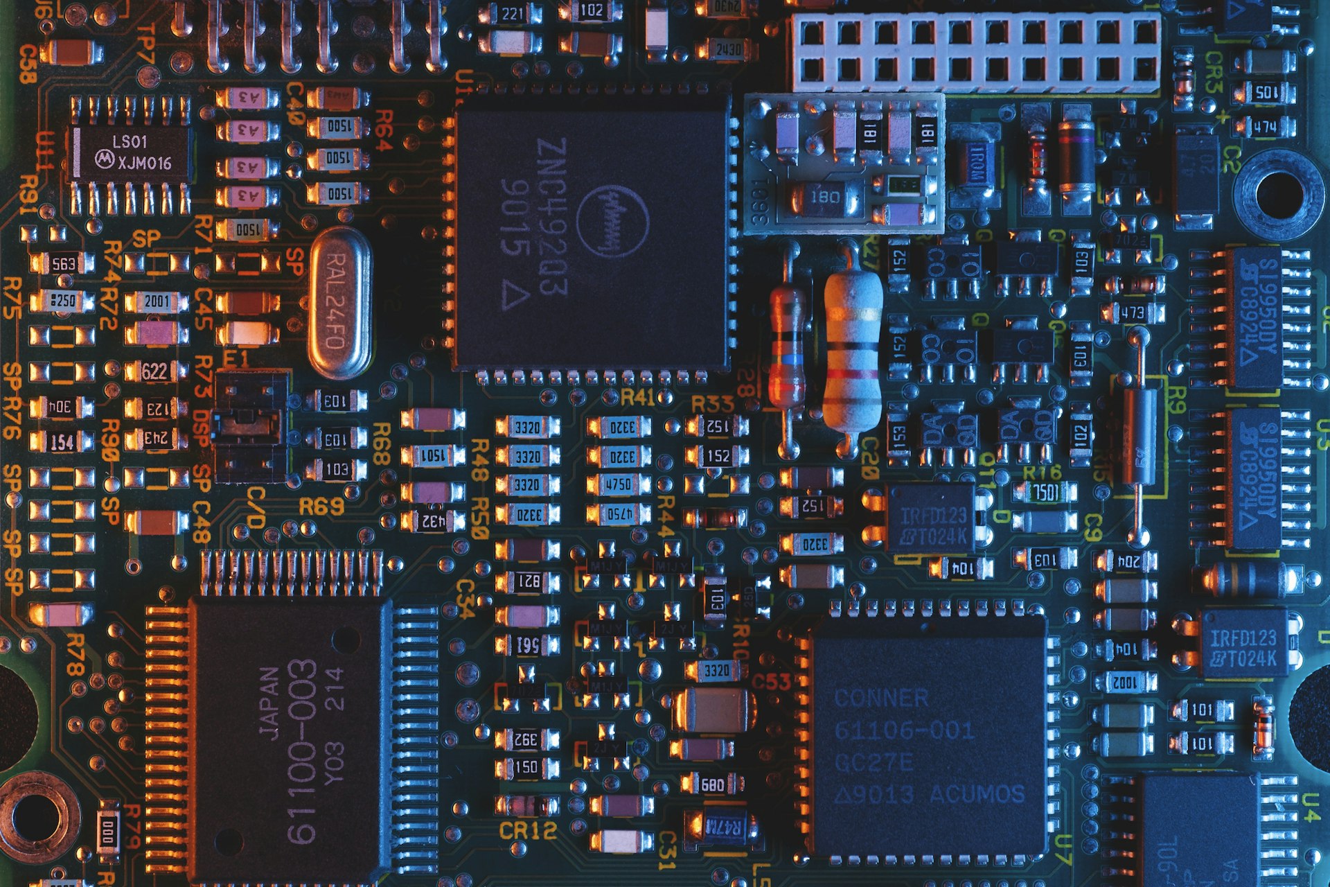 Printed circuit board close-up