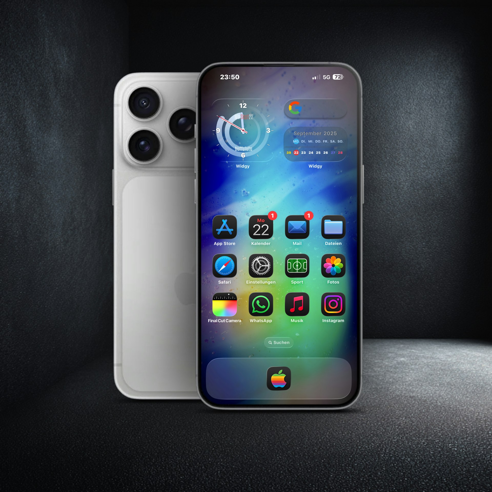 Smartphone showing a modern app interface